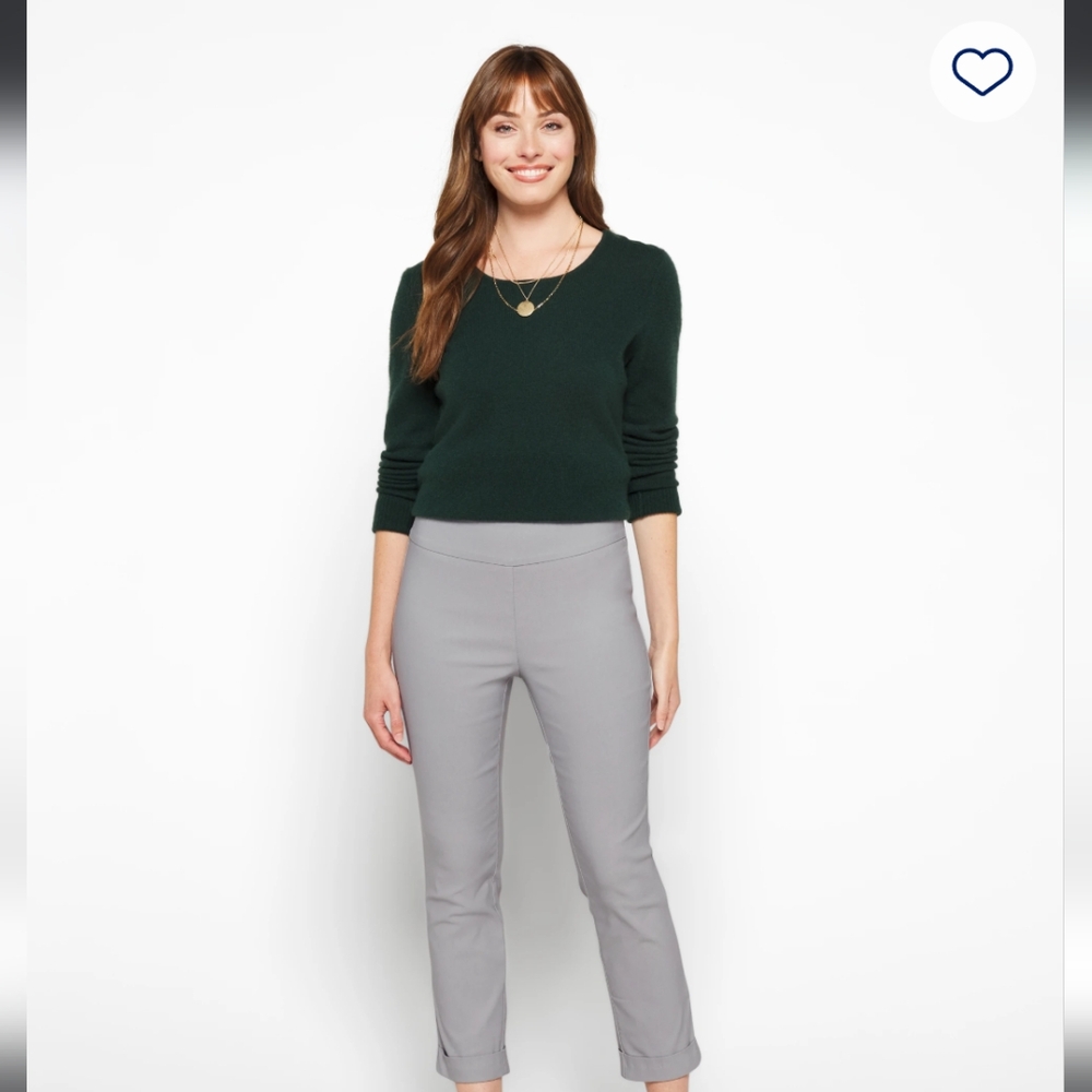 Tribal Fia Cuffed Cropped Grey Trousers